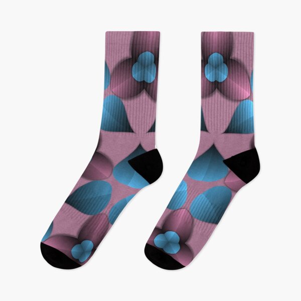 Item preview, Blue and Pink Floral Geometry designed and sold by IntelliMindDesigns.