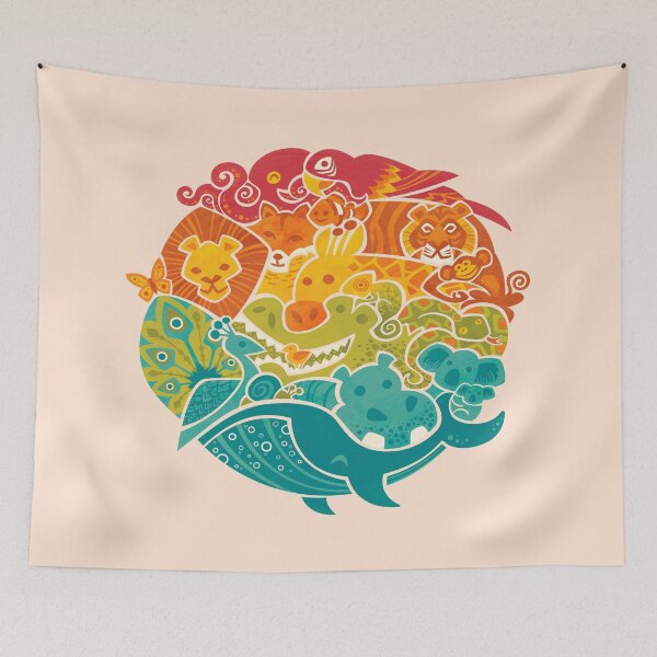 Item preview, Animal Rainbow - cream designed and sold by Wayne Minnis.
