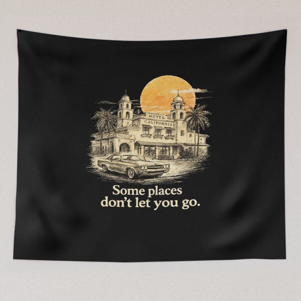 Item preview, Vintage Desert Hotel Design – “Some Places Don’t Let You Go” | Retro Rock Inspired designed and sold by e-Shop67.