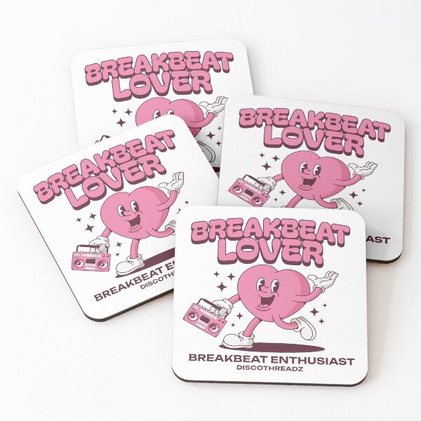 Item preview, BREAKBEAT  - Breaks Lover Heart (pink)  designed and sold by Discothreadz.