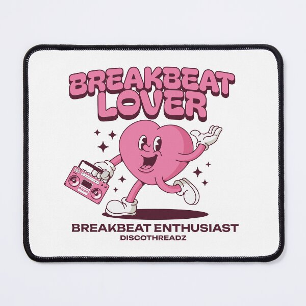 Item preview, BREAKBEAT  - Breaks Lover Heart (pink)  designed and sold by Discothreadz.