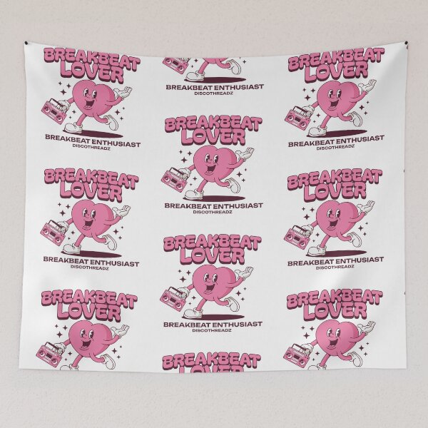 Item preview, BREAKBEAT  - Breaks Lover Heart (pink)  designed and sold by Discothreadz.