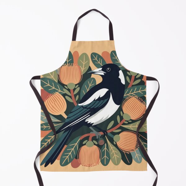 Item preview, Magpie Australian Folkart - Modern Botanical Ilustration designed and sold by Wennebabs.