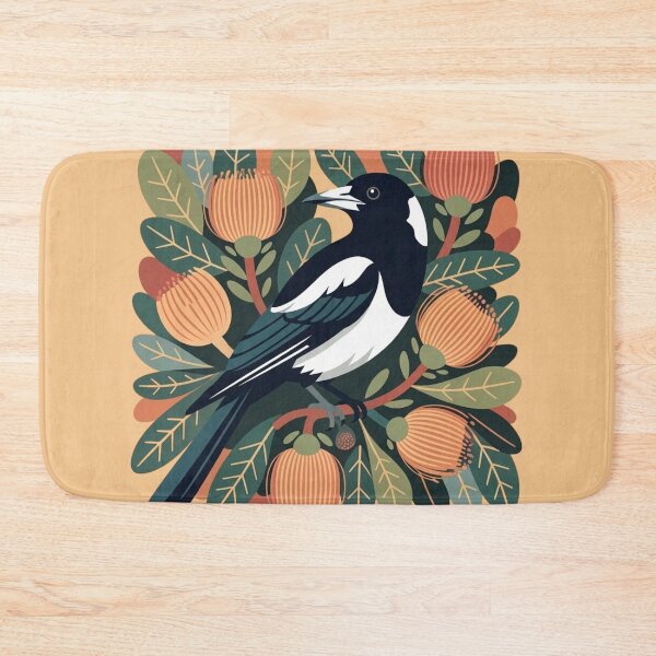 Item preview, Magpie Australian Folkart - Modern Botanical Ilustration designed and sold by Wennebabs.