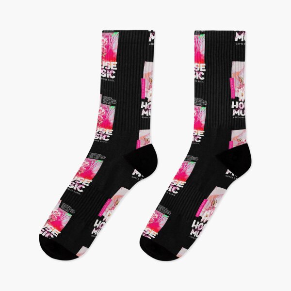 Item preview, HOUSE MUSIC  - Pink Floral (White)  designed and sold by Discothreadz.