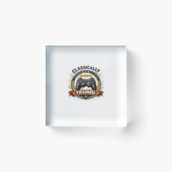 Item preview, Classically Trained Gamer Vintage Badge designed and sold by Artbysarmina.