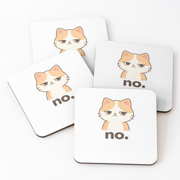 Item preview, Copy of ? Funny Judging Cat "NO" Cute Kawaii Meme Sticker designed and sold by ZYNORAworld.