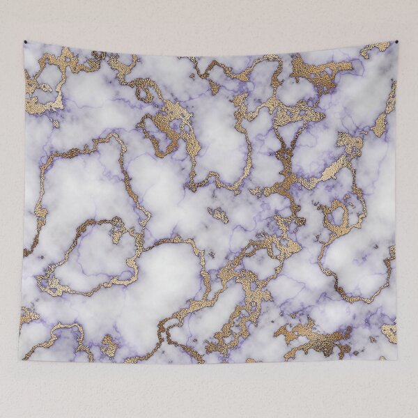 Item preview, Amethyst Purple Gold Marble Pattern designed and sold by Rosemarie Guieb Designs.