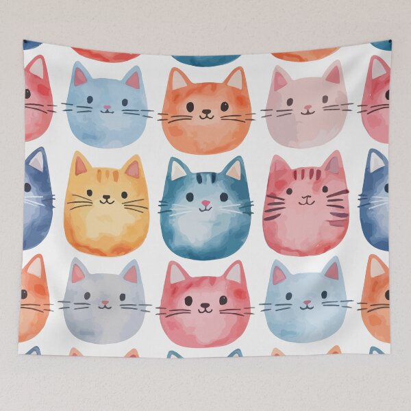 Item preview, Cute bubble cats watercolor designed and sold by Grypis.