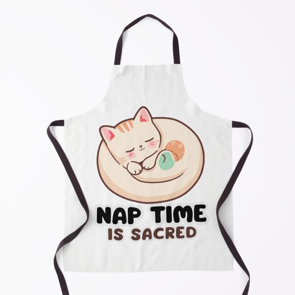 Item preview, Nap Time Is Sacred – Cute Sleeping Cat Sticker designed and sold by ArtByAlgorithms.