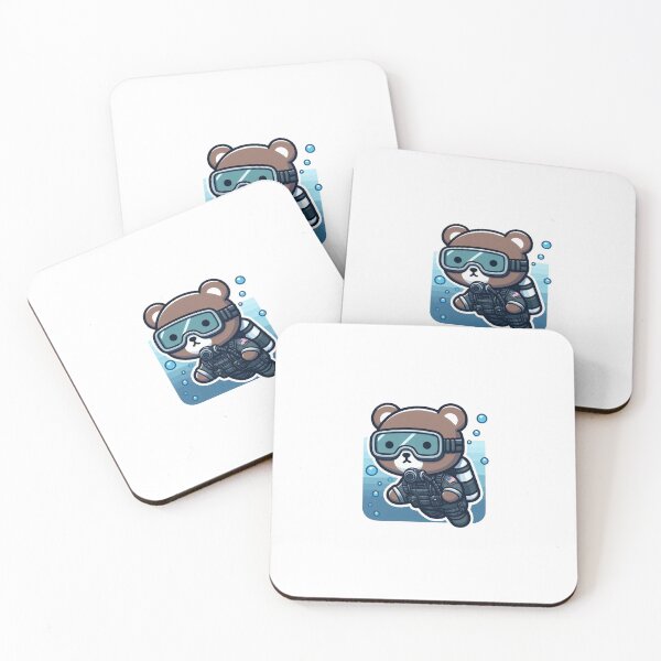 Item preview, Cute Bear Scuba Diver Sticker| Cool kawaii Underwater Bear Cartoon  designed and sold by carestazafeli.