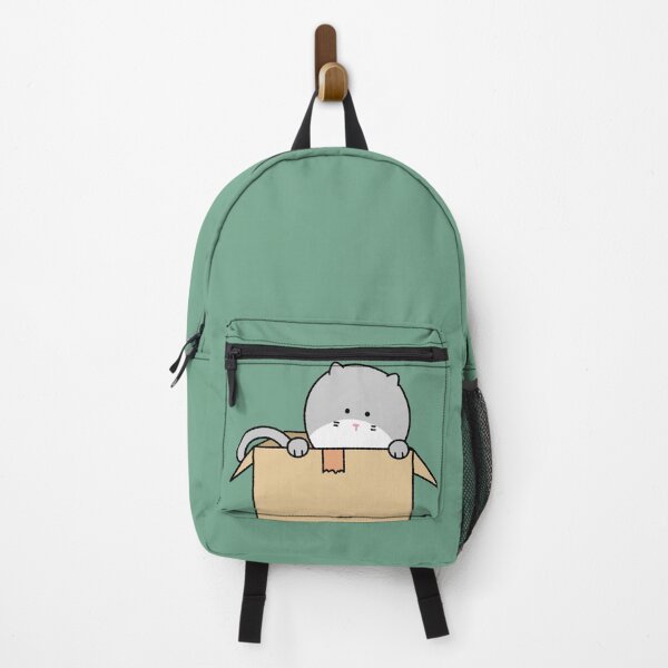 Item preview, Cute gray cat hiding in a cardboard box illustration designed and sold by ubborn.