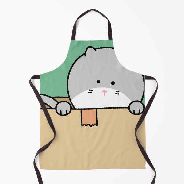 Item preview, Cute gray cat hiding in a cardboard box illustration designed and sold by ubborn.