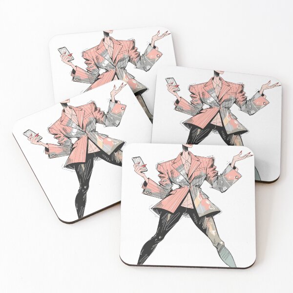 Item preview, A fashionable woman holding a phone in a stylish outfit on transparent background designed and sold by Creative88Art.