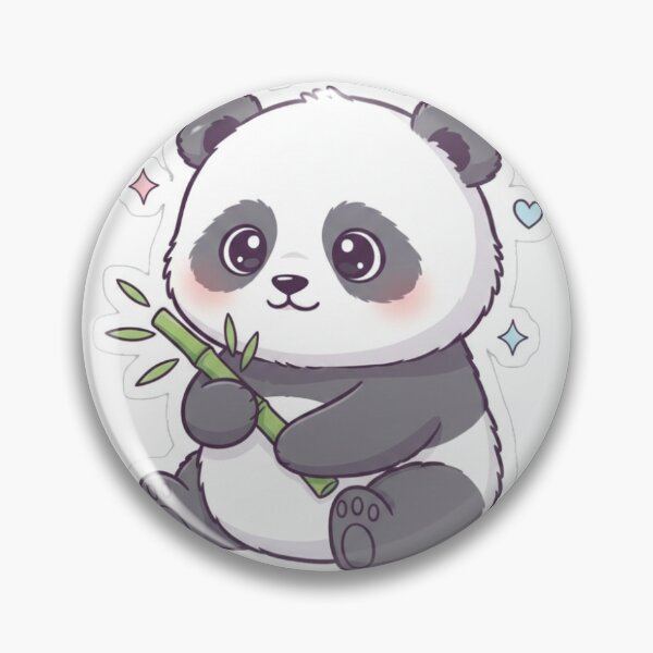 Item preview, Cute Panda with Bamboo ?? | Kawaii Sticker Design designed and sold by Sarvionstudio.