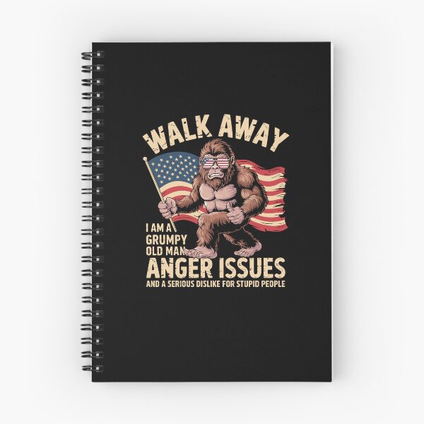 Item preview, Walk Away I Am A Grumpy Old Man I Have Anger Issues Bigfoot designed and sold by Dressed For  Duty.