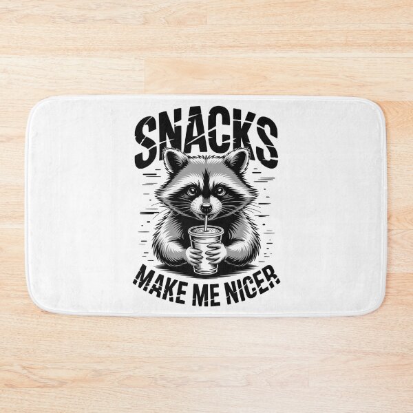 Item preview, Snacks Make Me Nicer — Raccoon Drinking Cup V22 designed and sold by DarylWelsh2024.