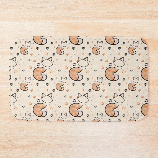 Item preview, Orange Cat Head and Tail Seamless Pattern designed and sold by Pevkay97.