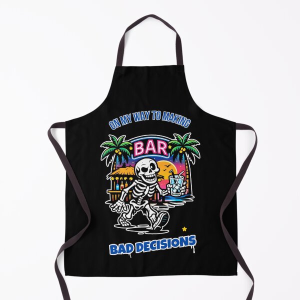 Item preview, On My Way To Making Bar Bad Decisions – Funny Skeleton Beach Party Shirt designed and sold by Artur-GrafiTee.