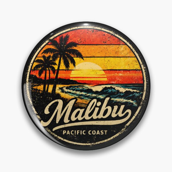 Item preview, Malibu Sunset Beach Retro Vintage Surf Pacific Coast designed and sold by JerdbordinShop.