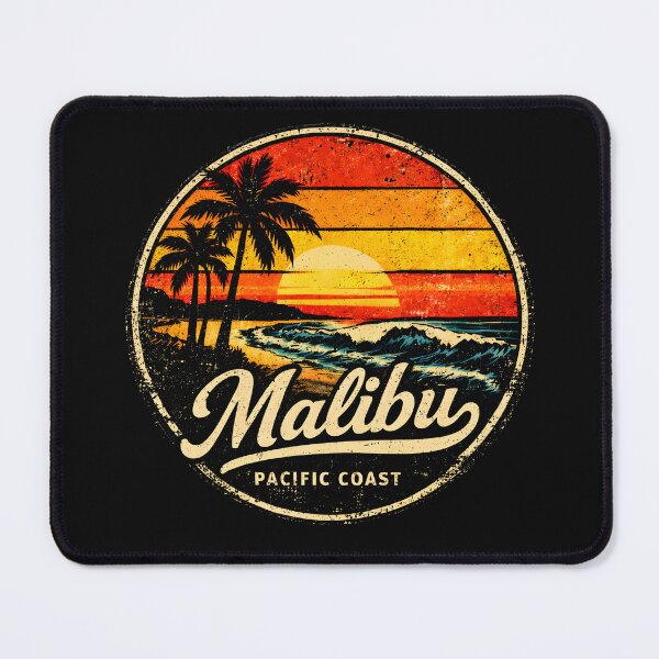 Item preview, Malibu Sunset Beach Retro Vintage Surf Pacific Coast designed and sold by JerdbordinShop.