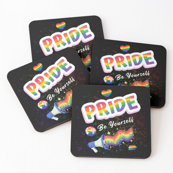 Item preview, Pride Be Yourself Rainbow Megaphone LGBTQ Love Wins Color Splash Design designed and sold by CHANCHANAI.
