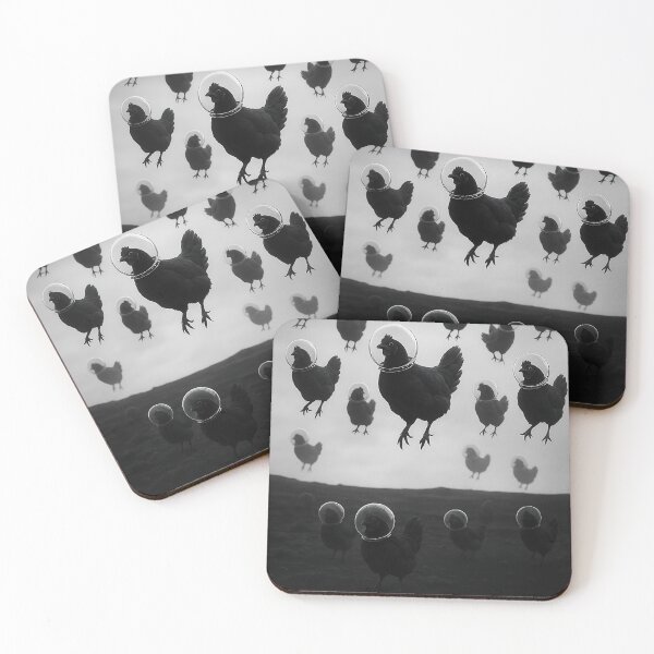 Item preview, Funny Space Chicken Invasion Sci-Fi B-Movie designed and sold by CoolCrazyQuirky.