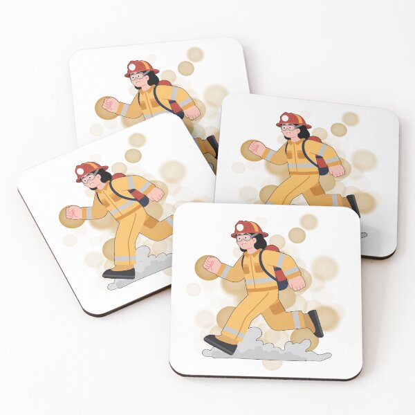 Item preview, Firefighter in Cartoon Style - Aesthetic Illustration designed and sold by iamKRUK.