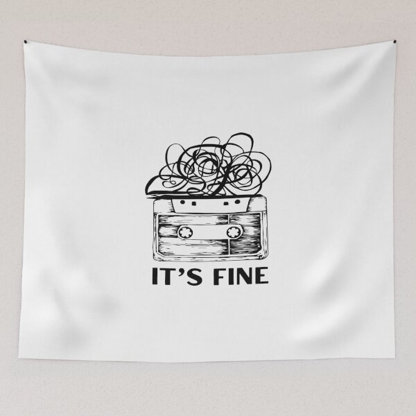 Item preview, Retro Cassette Tape It's Fine designed and sold by JaquelinDach.