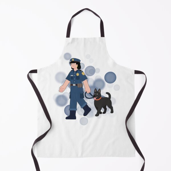 Item preview, Police Officer with a Dog in Cartoon Style - Aesthetic Illustration designed and sold by iamKRUK.