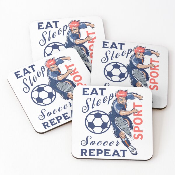 Item preview, Eat Sleep Soccer Repeat Anime Boy Manga Sports Design designed and sold by Abaseen.