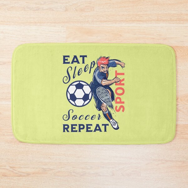 Item preview, Eat Sleep Soccer Repeat Anime Boy Manga Sports Design designed and sold by Abaseen.