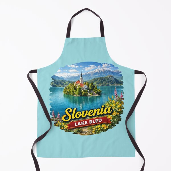 Item preview, Lake Bled, Slovenia - Alpine Lake Island & Castle designed and sold by Myra365Art.
