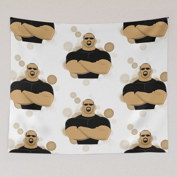 Item preview, Security Guard with Folded Arms in Cartoon Style - Aesthetic Illustration designed and sold by iamKRUK.