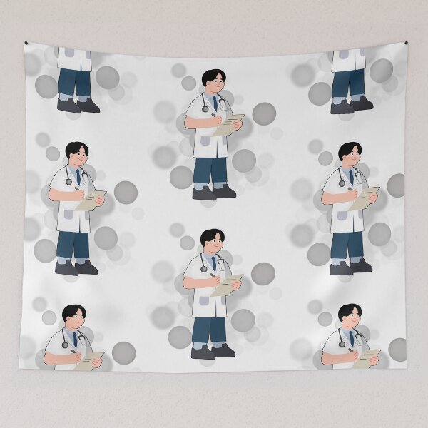 Item preview, Doctor in Cartoon Style - Aesthetic Illustration designed and sold by iamKRUK.