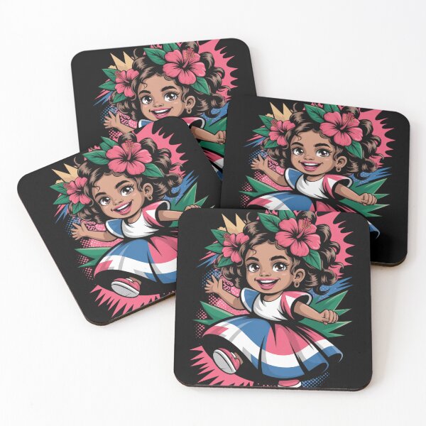 Item preview, Dominican Girl — Tropical Flower Crown Cartoon V1 designed and sold by DarylWelsh2024.