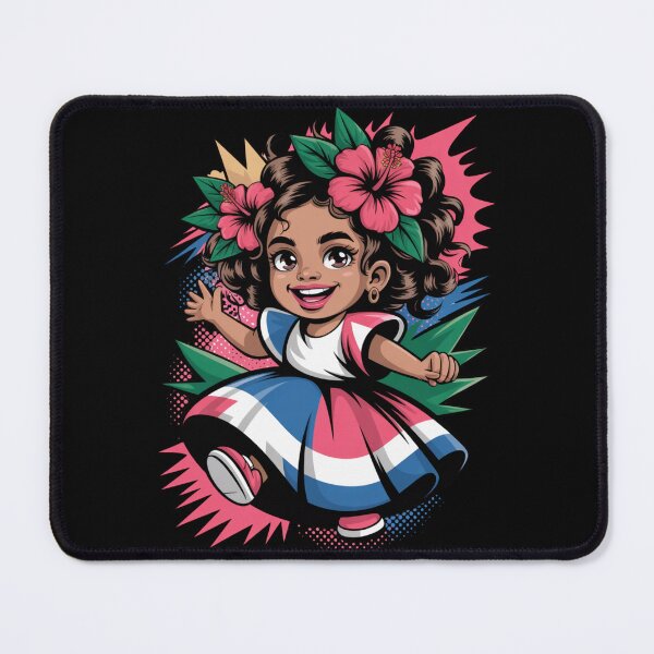 Item preview, Dominican Girl — Tropical Flower Crown Cartoon V1 designed and sold by DarylWelsh2024.