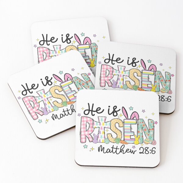 Item preview, He Is Risen Cute Easter Bunny Christian Scripture Spring Celebration Design designed and sold by IsoldeCeleste.