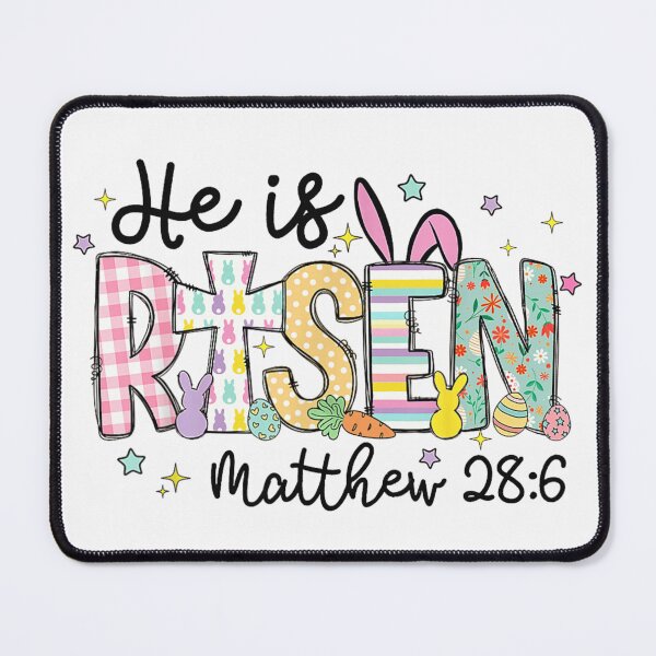 Item preview, He Is Risen Cute Easter Bunny Christian Scripture Spring Celebration Design designed and sold by IsoldeCeleste.