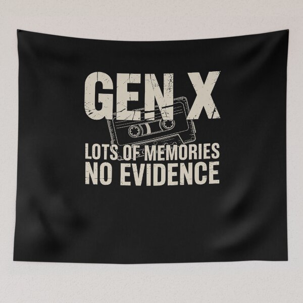 Item preview, Gen X Lots Of Memories No Evidence Adult Humor Nostalgia designed and sold by Dressed For  Duty.