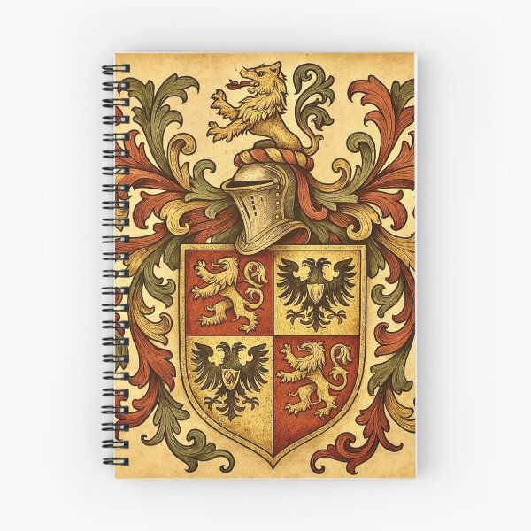 Item preview, Medieval Coat of Arms - Heraldic Lion & Eagle Shield designed and sold by Myra365Art.