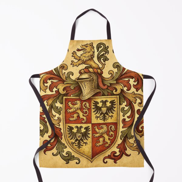 Item preview, Medieval Coat of Arms - Heraldic Lion & Eagle Shield designed and sold by Myra365Art.
