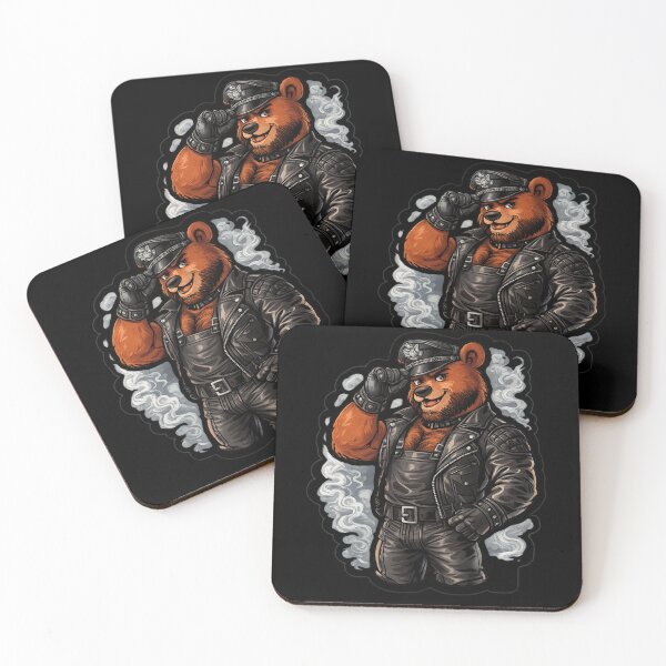Item preview, Smokin’ Bad Boy Leather Daddy Bear Leder Gay Pride Graphic Art Design designed and sold by ItsAKinkThing.