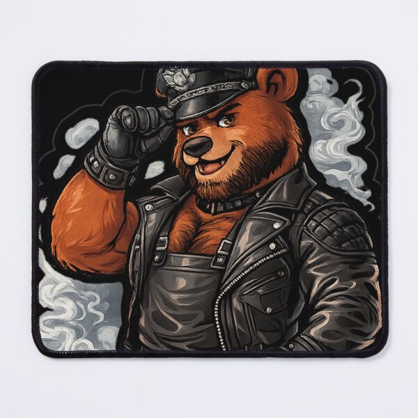 Item preview, Smokin’ Bad Boy Leather Daddy Bear Leder Gay Pride Graphic Art Design designed and sold by ItsAKinkThing.