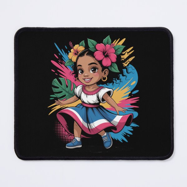 Item preview, Dominican Girl — Tropical Flower Crown Cartoon V2 designed and sold by DarylWelsh2024.