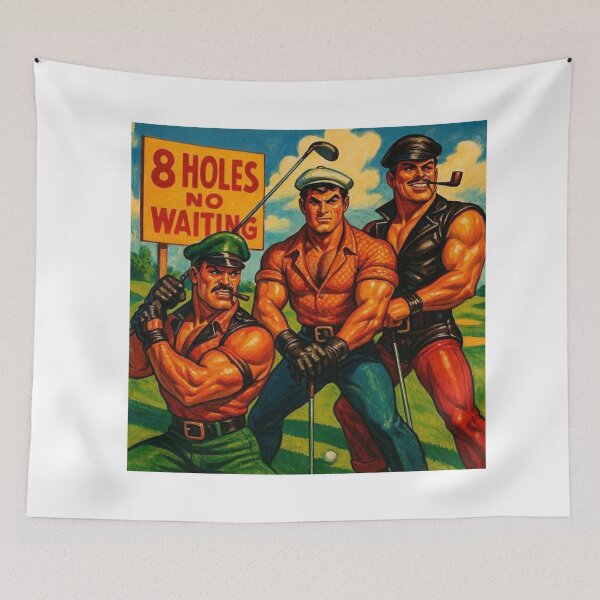 Item preview, Leather Daddy Golf Club — 8 Holes, No Waiting Gay Pride Graphic Art Design designed and sold by ItsAKinkThing.