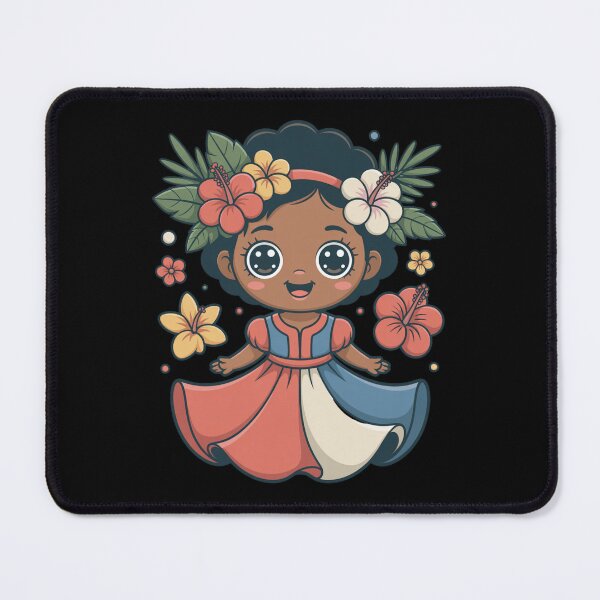 Item preview, Dominican Girl — Tropical Flower Crown Cartoon V3 designed and sold by DarylWelsh2024.
