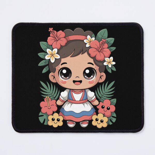 Item preview, Dominican Girl — Tropical Flower Crown Cartoon V4 designed and sold by DarylWelsh2024.