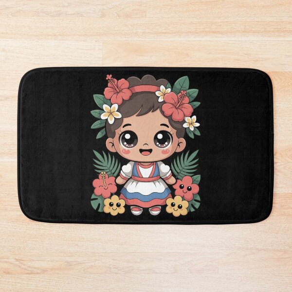 Item preview, Dominican Girl — Tropical Flower Crown Cartoon V4 designed and sold by DarylWelsh2024.