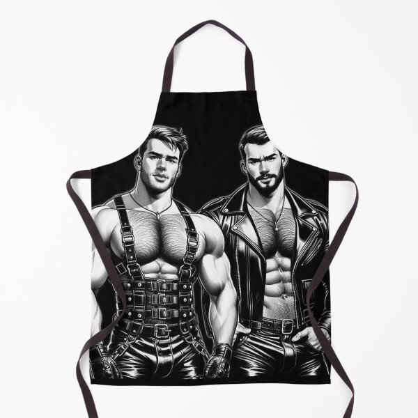 Item preview, Muscle Brothers in Leather Gay Pride Graphic Art Design designed and sold by ItsAKinkThing.